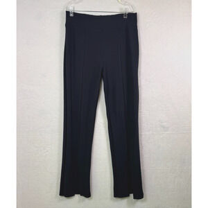 Abercrombie & Fitch Wide Leg Knit Lounge Pants Women's Large Long Black (803)